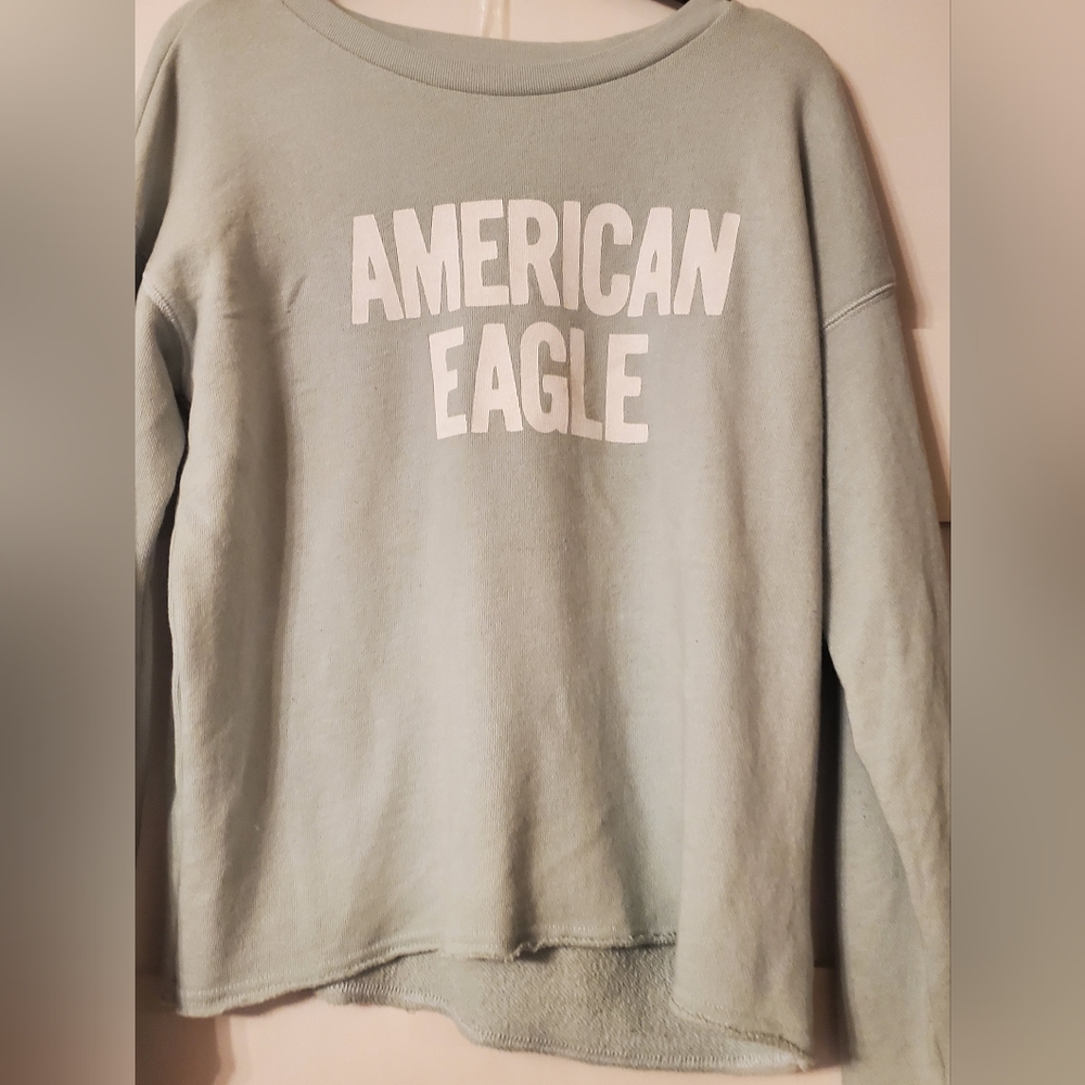 American eagle light blue long sleeve shirt